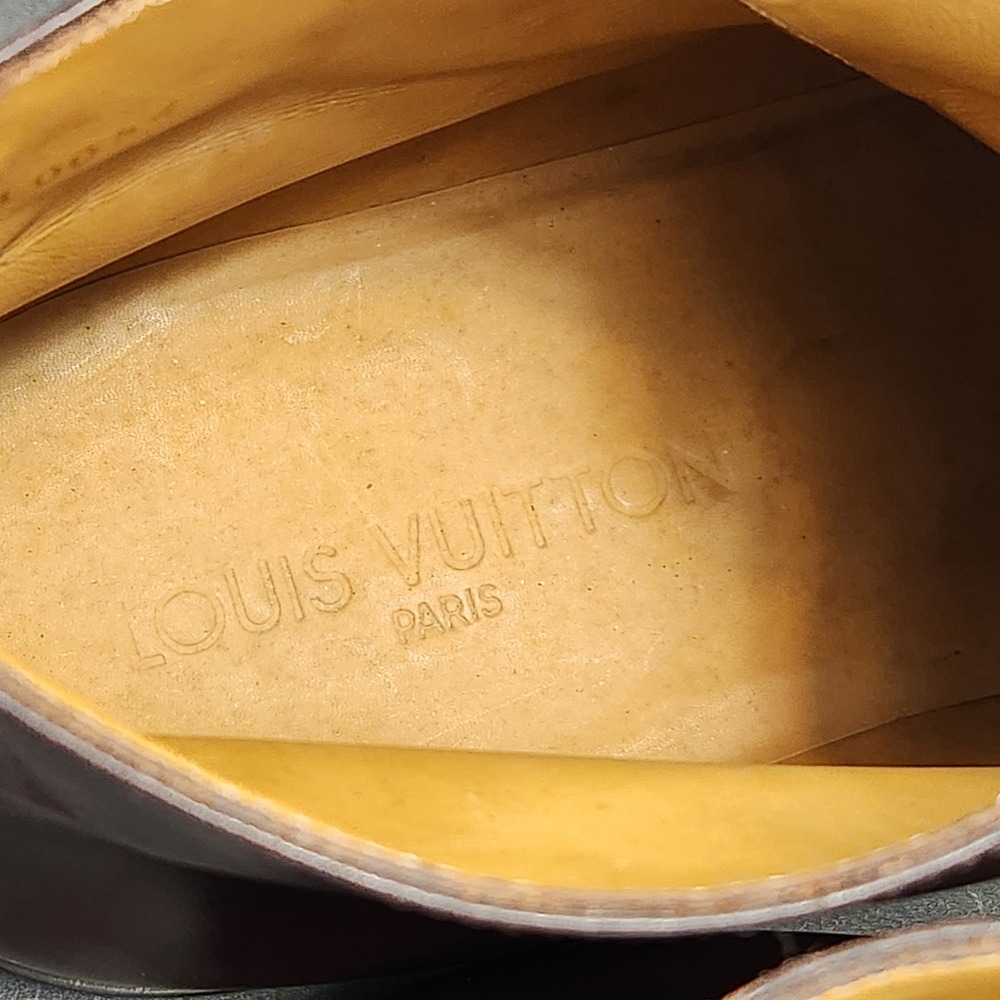 Louis Vuitton Damier Ebene Brown Leather Chukka Boots 8.5 UK 9.5 US Missing Logo - Picture 11 of 12